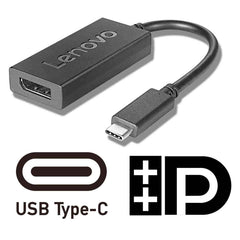 Lenovo Usb C Male To Displayport Female Adapter 200mm Support 4k Black
