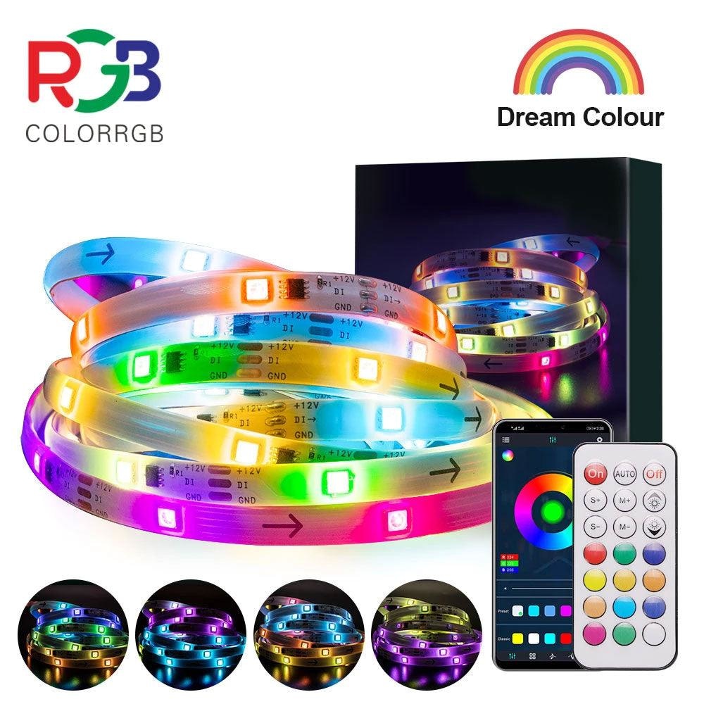 Dream Color Led Strip Lights with Remote Controller Waterproof Dream Color Led Strip Lights with Remote Controller Waterproof
