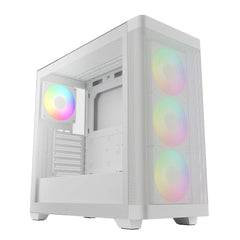 GAMDIAS ATHENA M3 ARGB MID TOWER GAMING CASE - WHITE