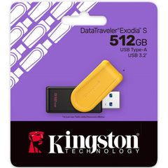 Kingston Datatraveler Exodia S Usb Stick 512gb Usb 3.2 Gen 1 Usb Type A Black/yellow - CompuMe