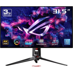 Asus Rog Swift Pg32ucdp 32” 4k Oled Woled, Dual Mode (4k 240hz, Fhd 480hz), 0.03ms, G Sync Compatible, Custom Heatsink, Ai Gaming, 99% Dci P3,true 10 Bit, Usb C 90w