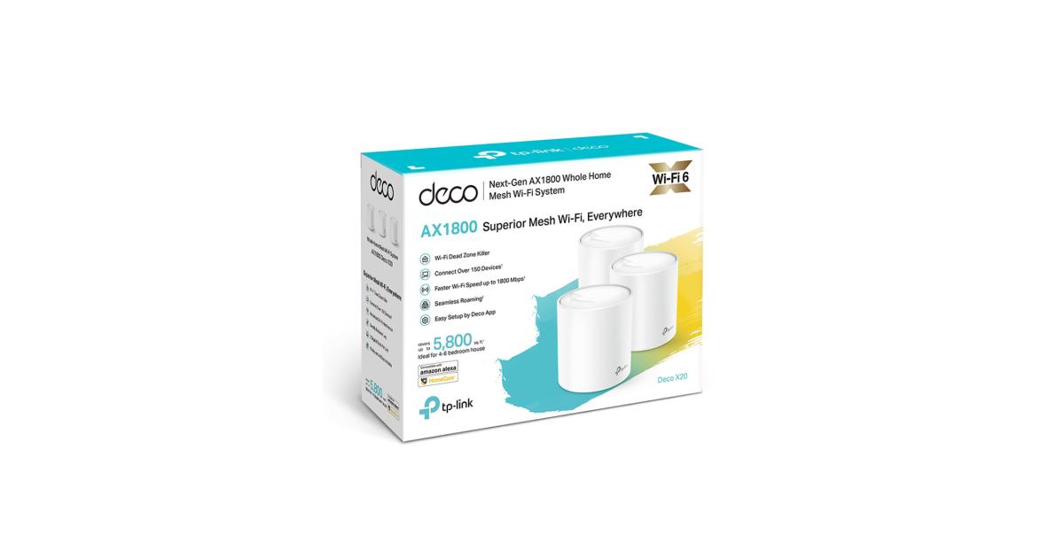 TP-Link Deco X20 (3-pack) AX1800 Whole Home