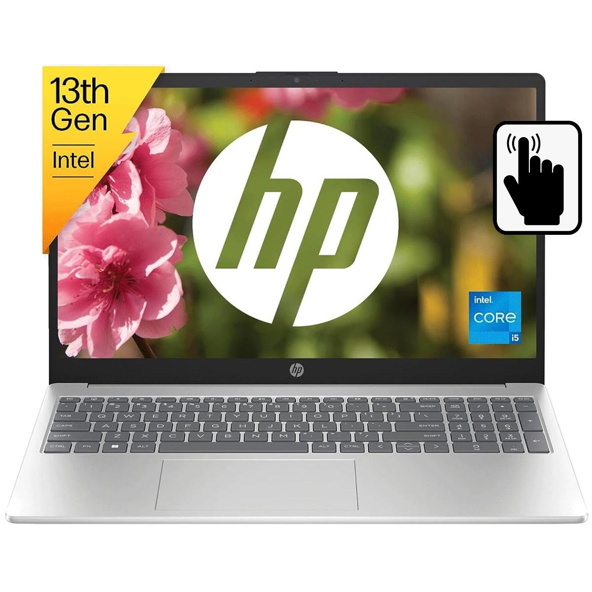 HP Laptop 15-fd0215dx (2024) NEW 13th Gen Intel Core i5 10-Cores Slim Design w/ IPS Touch Screen Display & Windows 11 - Silver