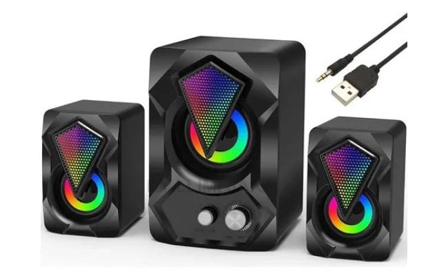 Leerfei E 1307 Bluetooth USB Speaker with RGB Led Light