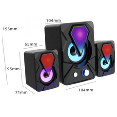 Leerfei E-1307 Bluetooth USB Speaker With RGB LED Light