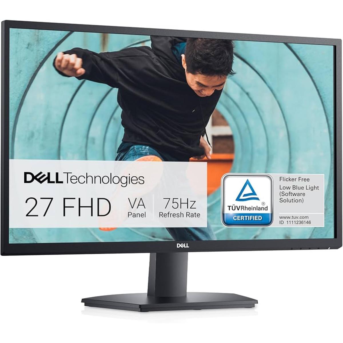 Dell E2725H 27" Full HD 75 Hz Anti-Glare AMD FreeSync Arsenic-free Glass, Mercury-free, Anti-glare, Eye Comfort w/ Display Port & VGA Interface