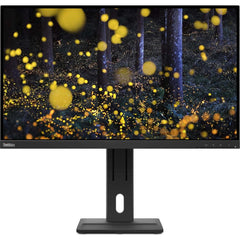 Lenovo Thinkvision E27q 20 27" Ips 2k Qhd 75hz Businesses Class 99% Srgb 350 Cd/m² Hdmi & Display Port W/ Adjustable Stand & Speakers , Black - CompuMe