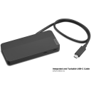 Lenovo USB‑C Dual Display Travel Dock – Dual 4K Output, 100W PD, 7 Ports, Compact Sustainable Design, Eclipse Black