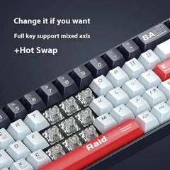 Machenike Raid68 Wired Keyboard Magnet Grey Switch RGB Red