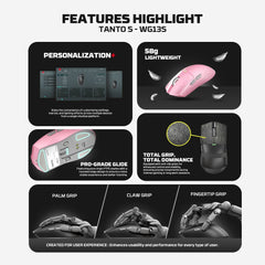 Fantech 8K RGB wireless gaming mouse for computer setup