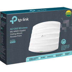 Tp Link Omada Eap225 Ac1350 Wireless Ceiling Mount Access Point Seamless Roaming Gigabit Mu Mimo Poe Powered W/ Poe Injeor - CompuMe
