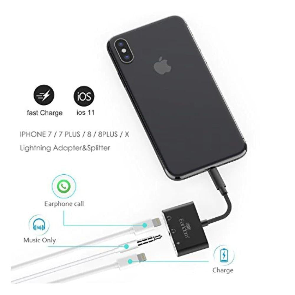 Earldom Et - OT30 3in1 Dual Lightning + 3.5 Audio, adapter