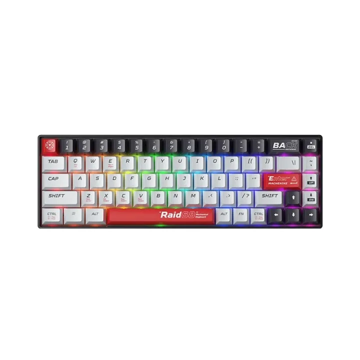 Machenike Raid68 Wired Keyboard Magnet Grey Switch RGB Red
