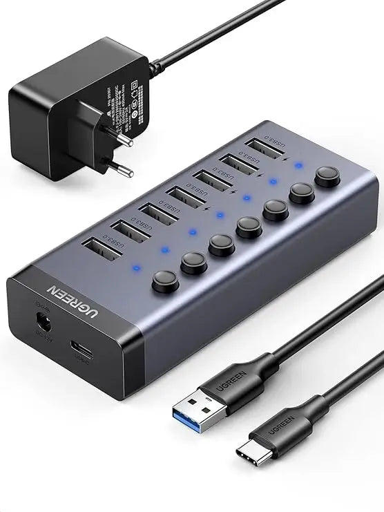 UGREEN 90307 HUB USB-C TO 7 PORTS USB-A & CHARGING STATION