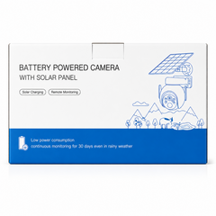 4MP Solar Wi-Fi PTZ Security Camera with Solar Panel | Tuya Smart App, Human Detection & Color Night Vision