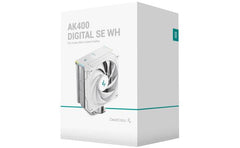 Deepcool Ak400 Digital Se 1850 Rpm Pwm Cpu Air Cooler 4 Heatpipes Chip Cooling Heatsink W/ W/ Argb Led Strip & Digital Screen Displays , White