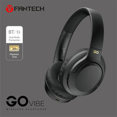 FANTECH WH05A GO VIBE ANC WIRELESS HEADSET - WHITE, Multi Device Connection, Active Noise Cancelling, 35 Hours Play Back time-Black | WH05 |