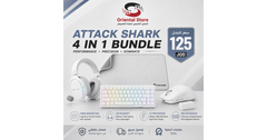Attack Shark (Mouse Pad + L90 Wireless Gaming Headset + V3PRO Wireless Gaming + X85 White Purple Gaming Keyboard)