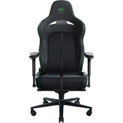 Razer Enki Pro Premium Gaming Chair with Alcantara Leather, Built-In Lumbar Arch, Dual-Density Cushioned Backrest, Reactive Seat Tilt & Up To 152 Recline, Black / Green