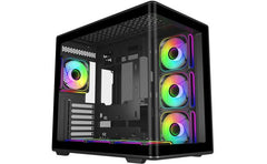 Cooler Master Elite 600 ATX Mid-Tower Case Black | 7X Pre-Installed Reverse ARGB Fans | Tempered Glass Side Panel | 360mm AIO & ATX Mobo Support | USB 3.2 Gen 2x2 Type-C | RTX 50 Series GPU Ready