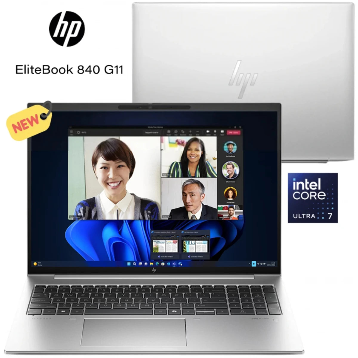 HP EliteBook 840 G11 Intel Core Ultra 7 10-Cores AI-Enhanced Light & Powerful For Secure Enterprise Business - Silver