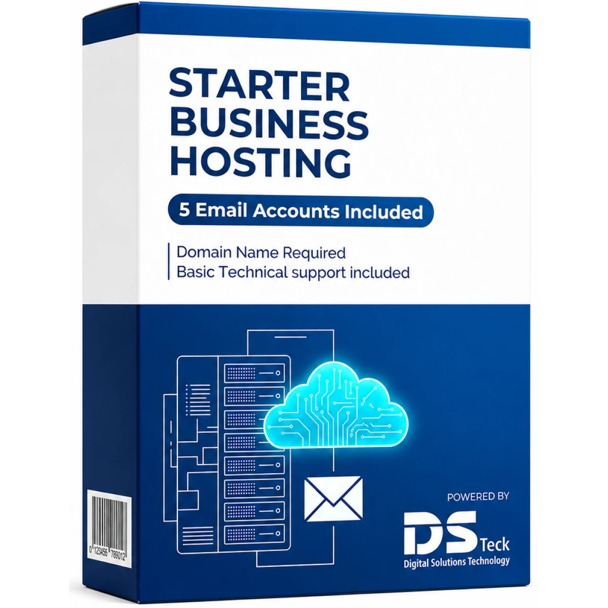 DSTeck Starter Business Web Hosting S1000 – 1GB Storage, 5 Business Emails & Free TLD Domain - 1 Year