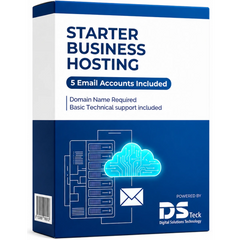 DSTeck Starter Business Web Hosting S3000 – 3GB Storage, 15 Business Emails & Free TLD Domain - 1 Year