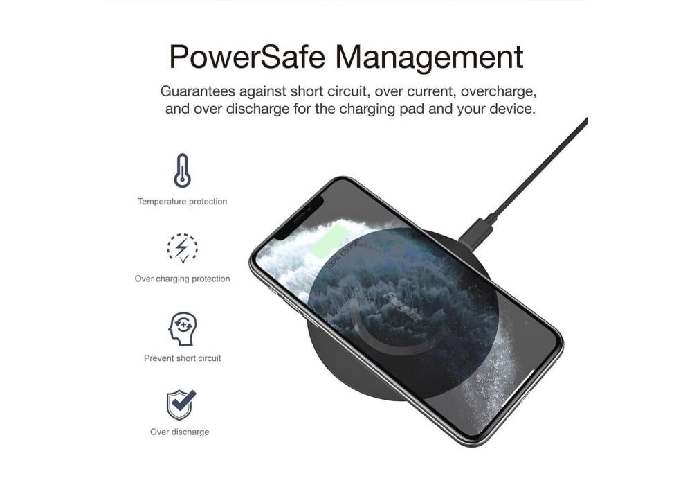 Energizer WCP105 For Smartphone, Tablets & more up to 15W fast charge for any Qi-compatible devices - Black