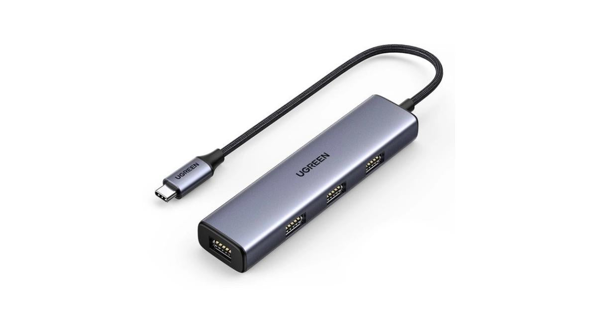 Ugreen HUB USB Type C splitter - 4x USB 3.2 Gen 1 silver (CM473 20841)