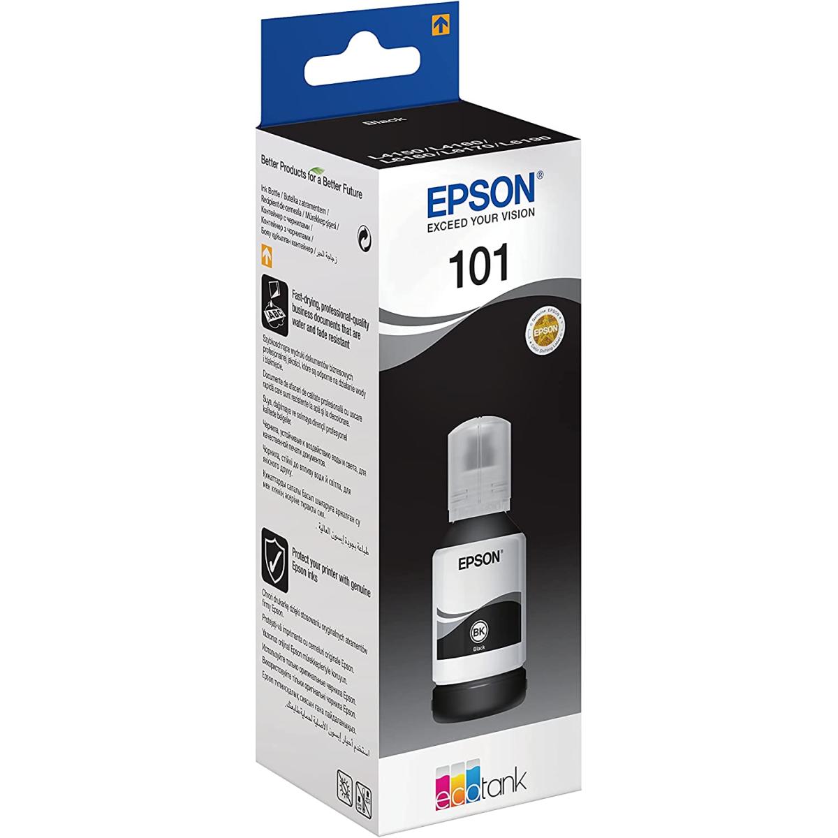 Genuine Epson 101 Ecotank Ink Bottle 70 Ml Black - CompuMe