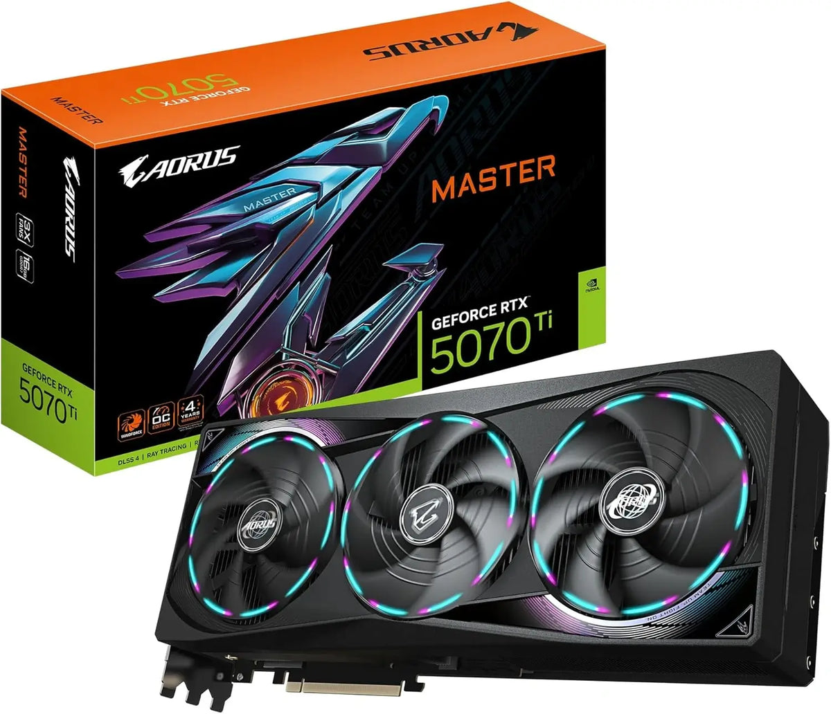 GIGABYTE AORUS GeForce RTX 5070 Ti MASTER 16GB OC Edition GDDR7 Graphics Card