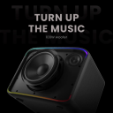 HiFuture Event Horizon - 100W Portable Speaker, Three‑Way Full‑Range System, DynaBoost DSP, Duo Bass Port, RGB LED Strip, Microphone Effects, 8000mAh Battery