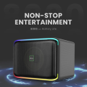 HiFuture Event Horizon - 100W Portable Speaker, Three‑Way Full‑Range System, DynaBoost DSP, Duo Bass Port, RGB LED Strip, Microphone Effects, 8000mAh Battery