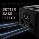HiFuture Event Horizon - 100W Portable Speaker, Three‑Way Full‑Range System, DynaBoost DSP, Duo Bass Port, RGB LED Strip, Microphone Effects, 8000mAh Battery
