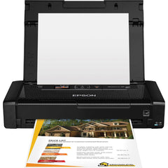 Epson Workforce Wf 100w Wireless Color Mobile A4 Printer Built In Rechargeable Battery (usb Or Ac Adapter) W/ 1.4" Lcd & Fade , Water Resistant Ink - CompuMe