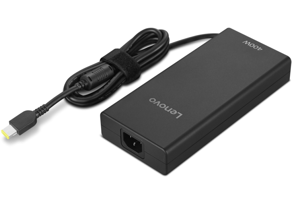Lenovo Legion 400W AC Adapter – Slim Tip, UK Plug, 20V/20A Output, 1.8m Cable, Portable Design