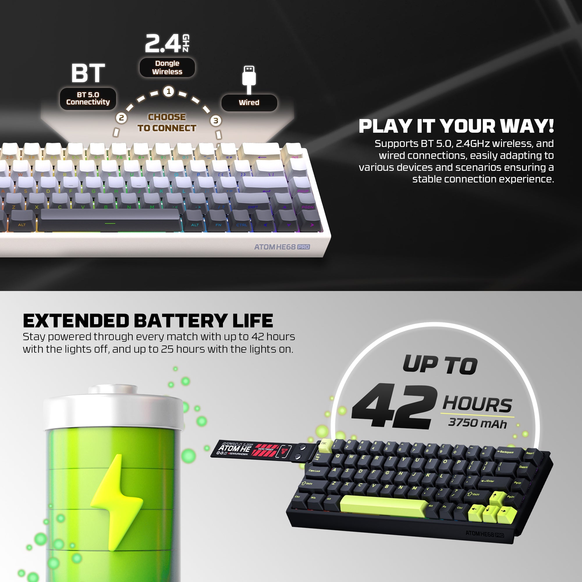 Fantech gaming keyboard for computer setup