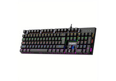 S-505 Wired Esports Keyboard, Esports Keyboard, Rainbow LED Wired Backlit Mechanical Switch Keyboard AR/EN