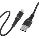 Promate USB-A to Lightning Cable, High Tensile 2.4A Super-Fast USB-A to Lightning Charger Data Sync for iPhone, iPad, AirPods Pro, PowerLine-Ai120 - Black/Blue/White