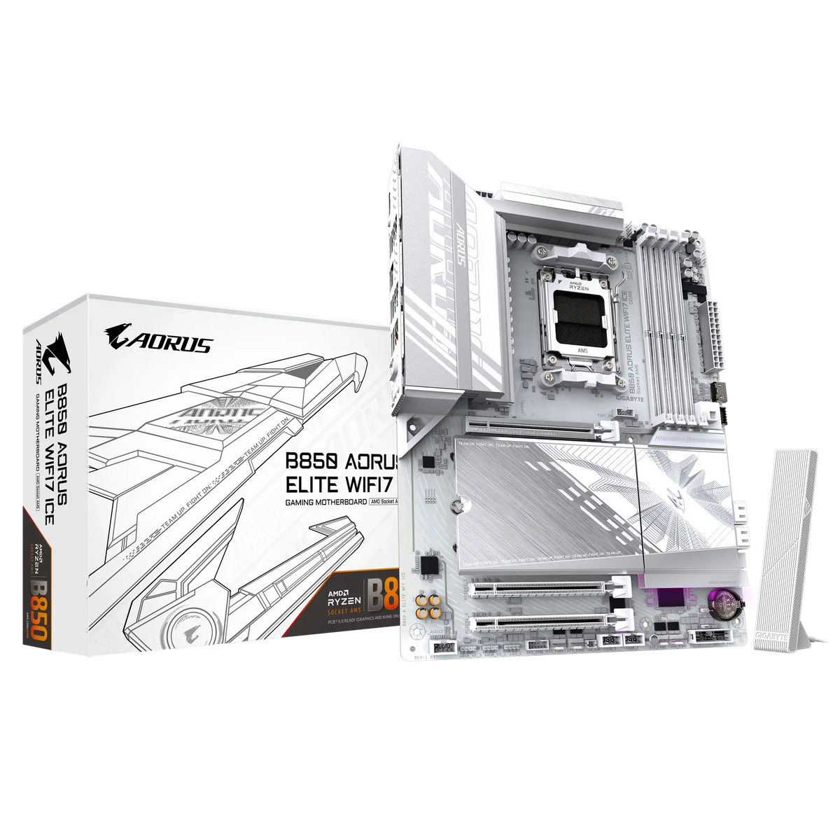 GIGABYTE B850 AORUS ELITE WIFI7 ICE & Bluetooth DDR5 Motherboard - for AMD