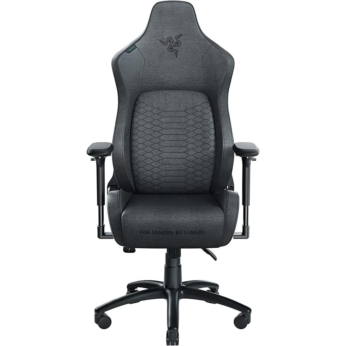 Razer Iskur V2 Gaming Chair, High Density Foam Cushions, Funional Fabric , 4d Armrests, 136kg Max Weight, Swivels & Responds, Reaive Seat Tilt & Up To 152° Recline, Dark Gray