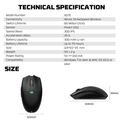 Fantech Aria Xd7e Wireless Gaming Mouse - White