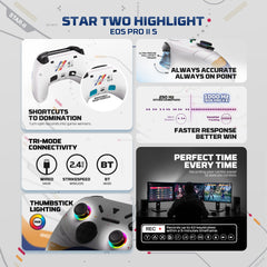 Fantech Eos Pro Ii Wgp15 V2 Wireless Gamepad Geminus Black