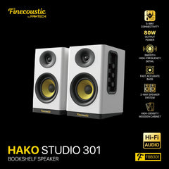 Fantech Finecoustic FBB301 HAKO STUDIO 301 Hi-Fi Bookshelf Speaker 80W (5-Connection Mode)