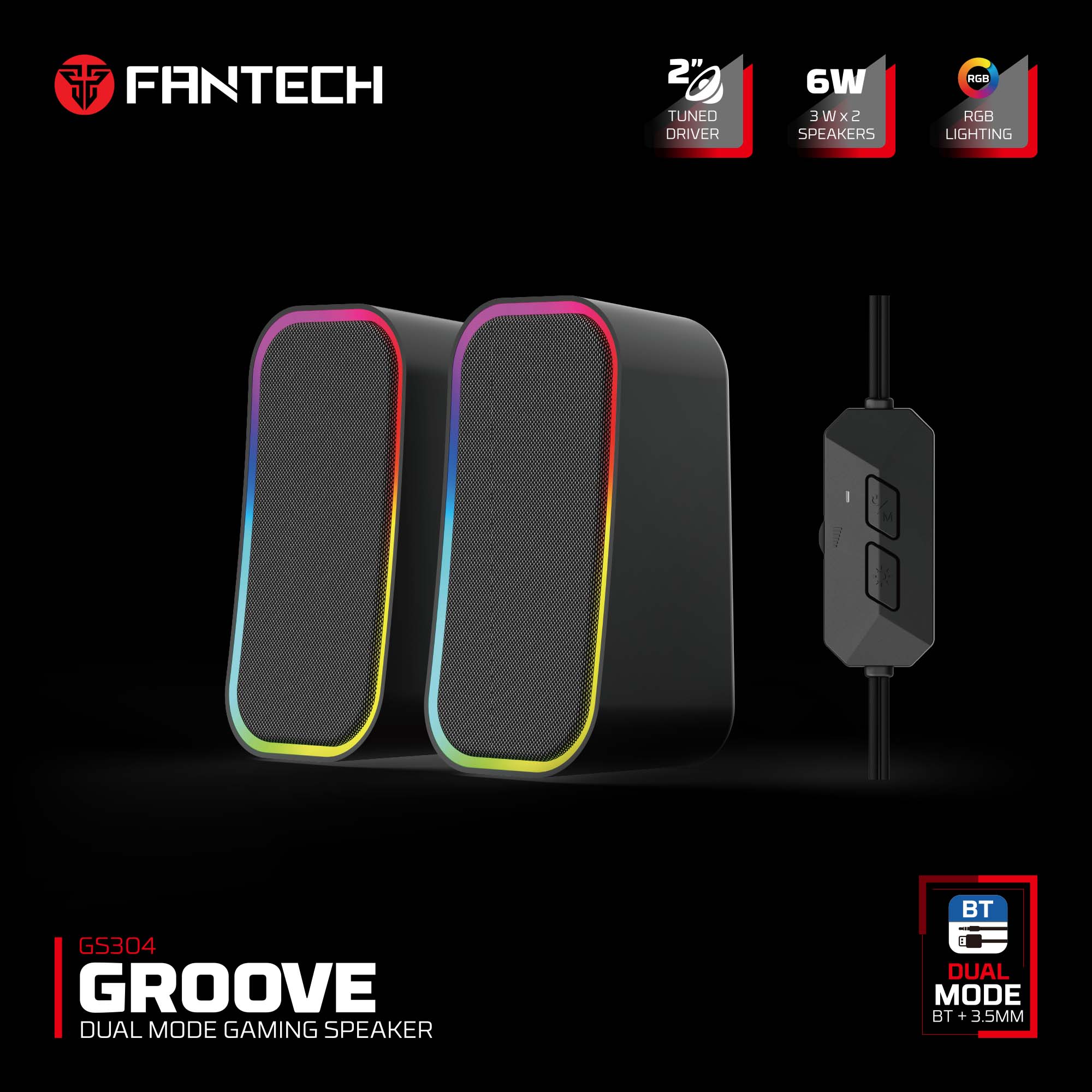 Fantech Groove Gs304 Dual Mode Gaming Speaker Fantech Groove Gs304 Dual Mode Gaming Speaker