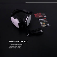 Fantech Hg30 Carbon 7.1 Surround Sound Gaming Headset White