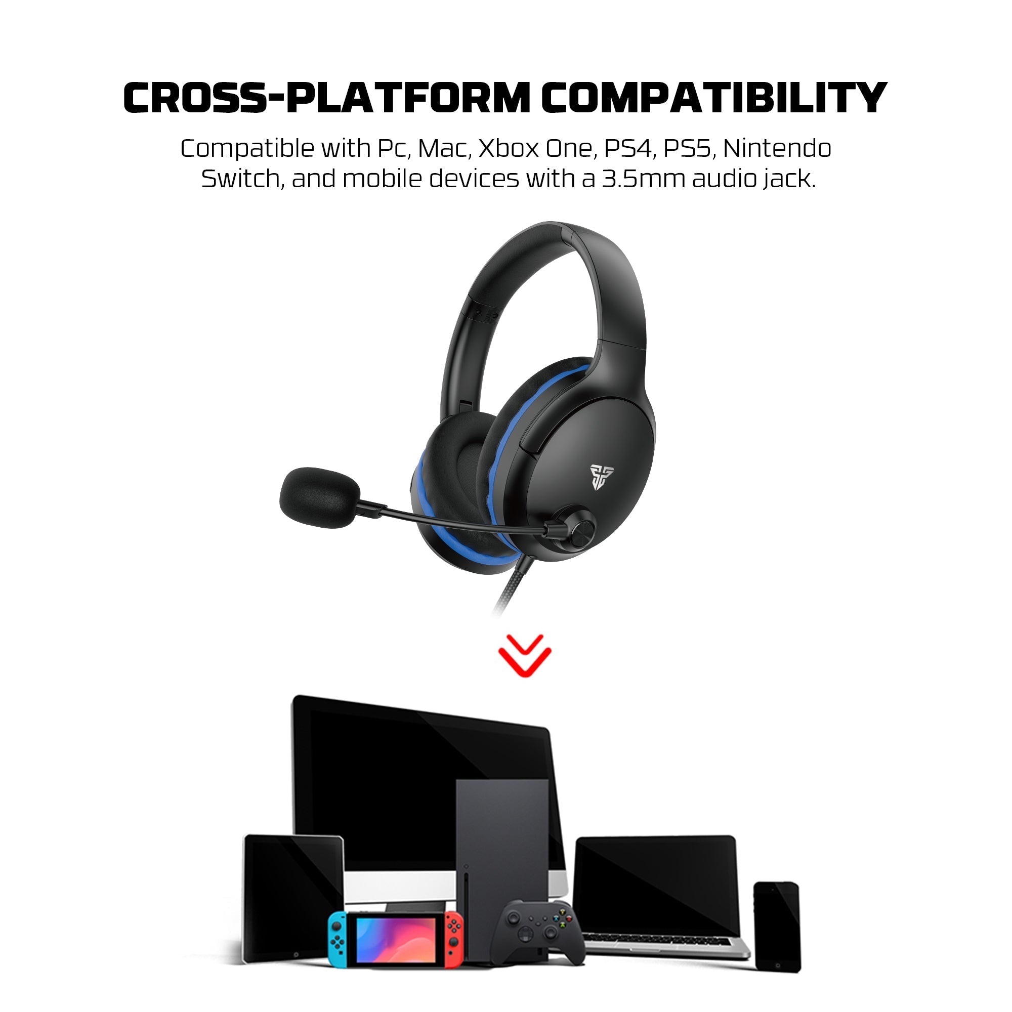 Fantech MH89 Valor Ii Multi - platform Gaming Headset White