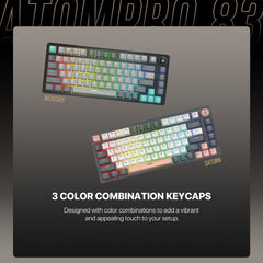 Fantech Mk913 Atom Pro83 Rgb Bluetooth, Wireless Gaming Keyboard Saturn