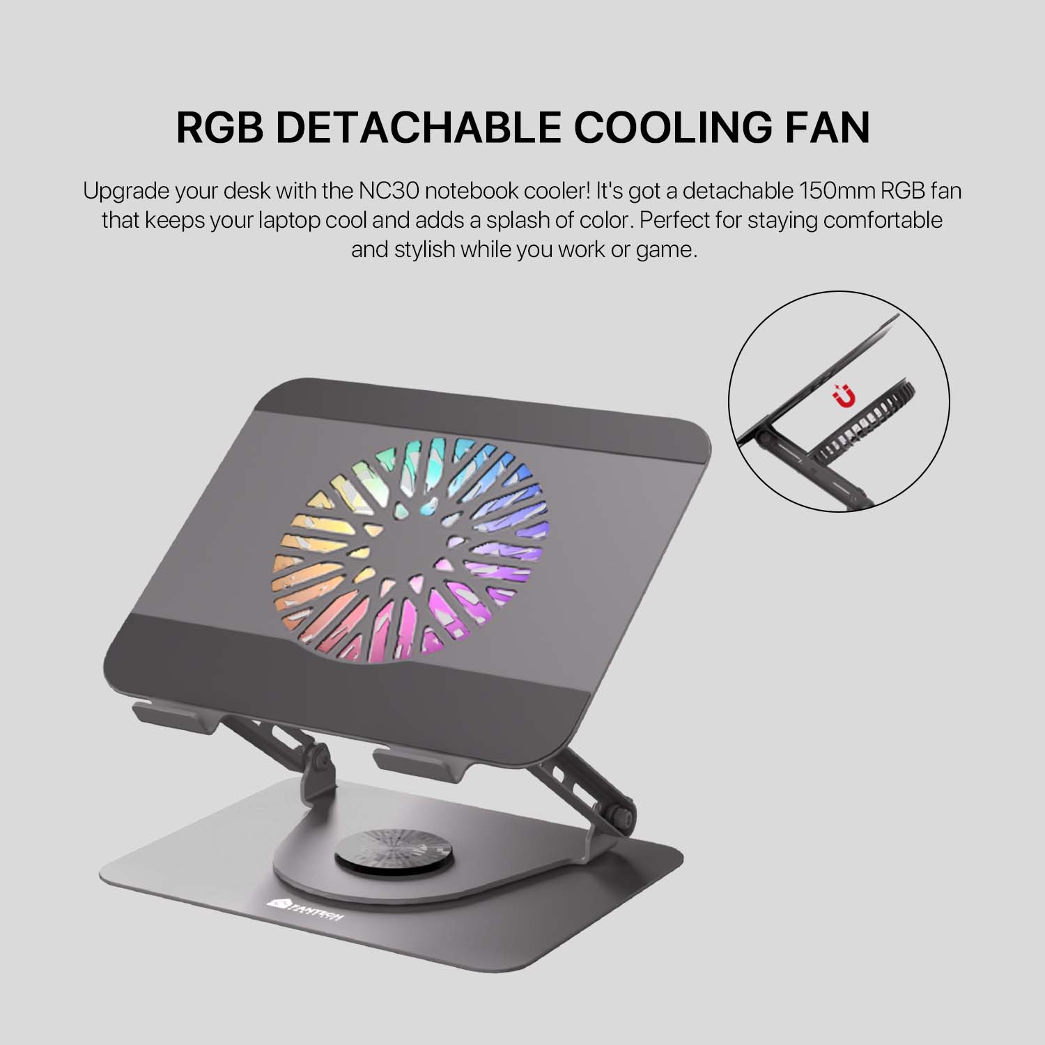 Fantech NS30 Notebook Stand and Cooling Fan RGB