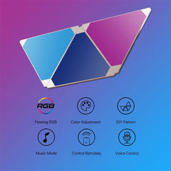 Fantech Smart RGB Triangle Light Panels Set SLP0103 + LA1ALP 3pcs with lighting & decor